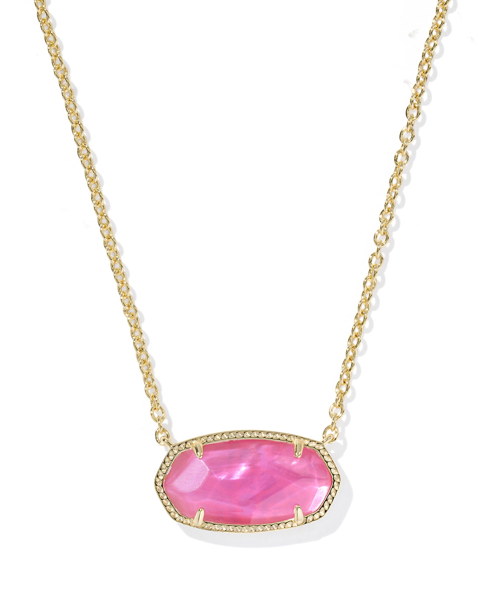 ELISA STATEMENT SHORT PENDANT NECKLACE GOLD AZALEA ILLUSION