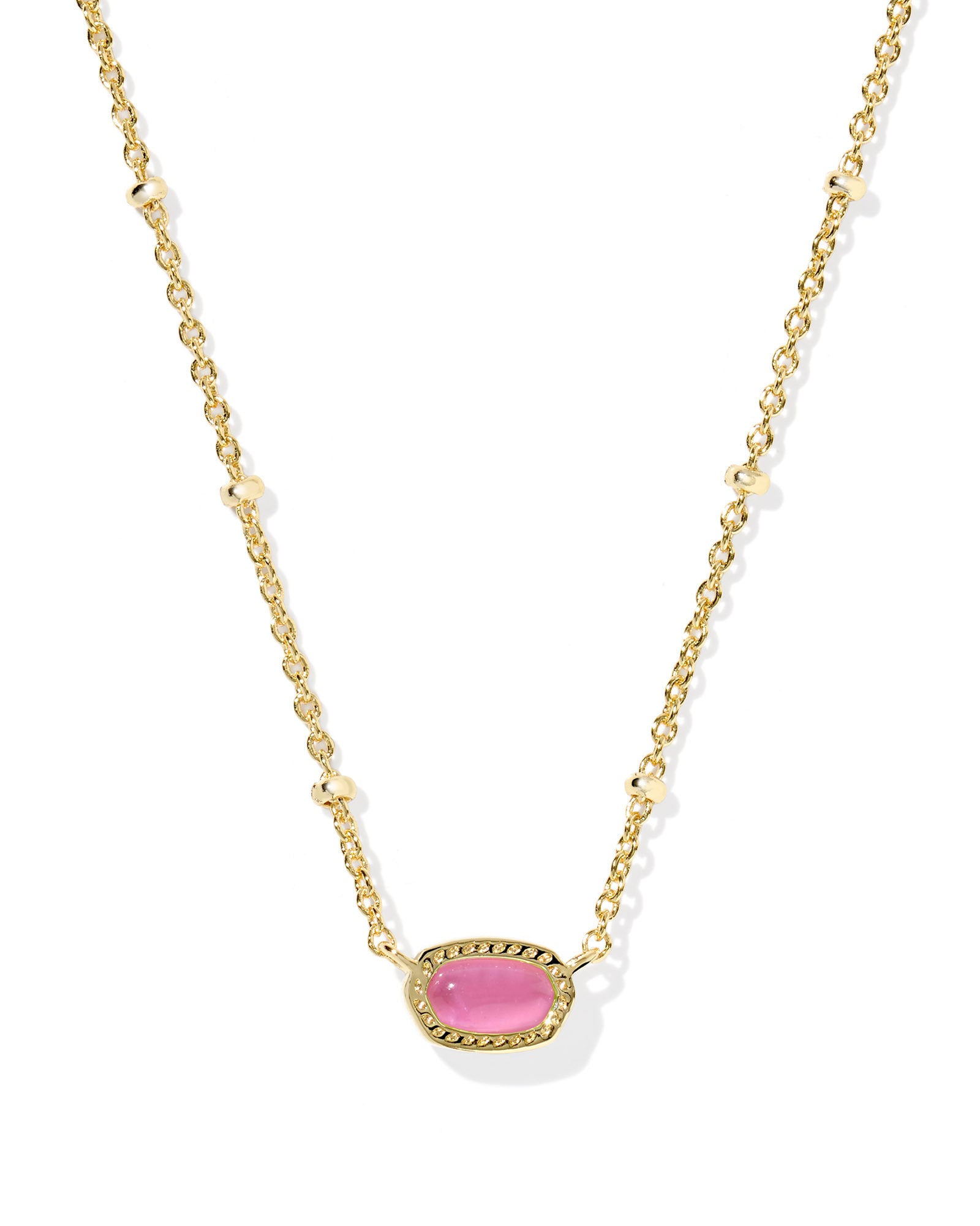 MINI ELISA SATELLITE SHORT PENDANT NECKLACE GOLD AZALEA ILLUSION