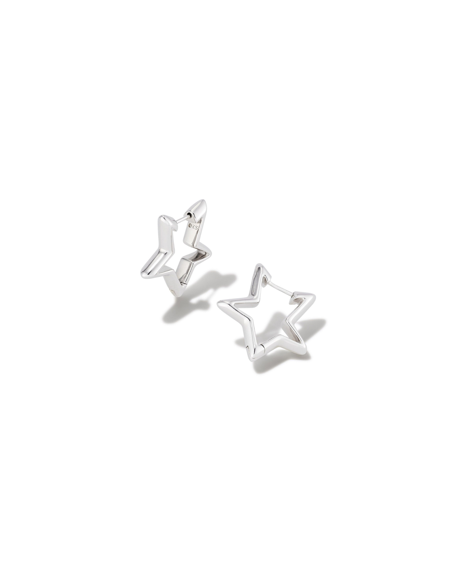 STAR HUGGIE EARRINGS SILVER