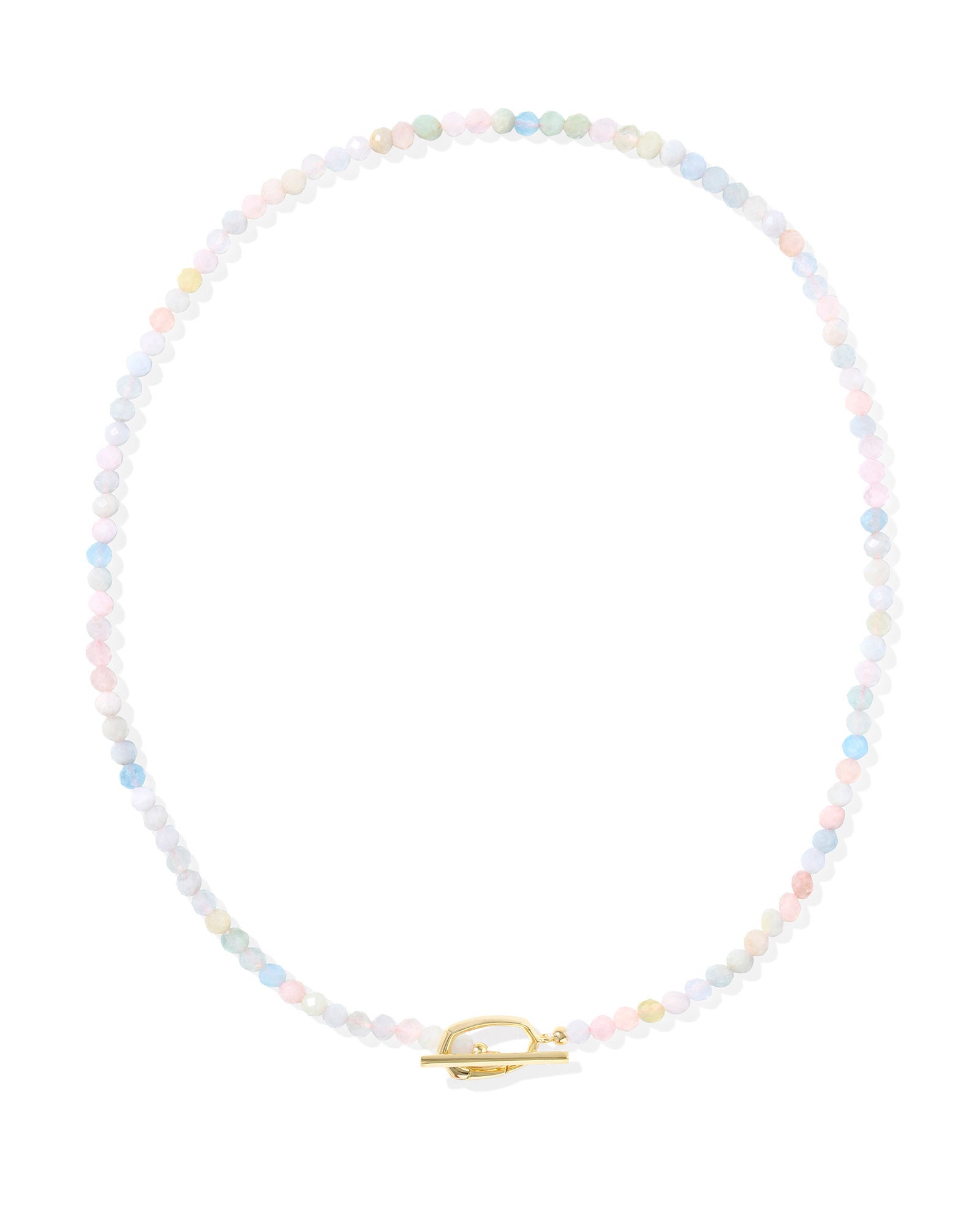 SYLVIA STRAND NECKLACE GOLD MORGANITE OMBRE