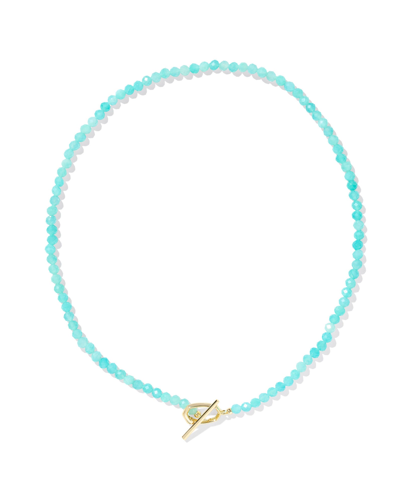 SYLVIA STRAND NECKLACE GOLD TEAL AMAZONITE
