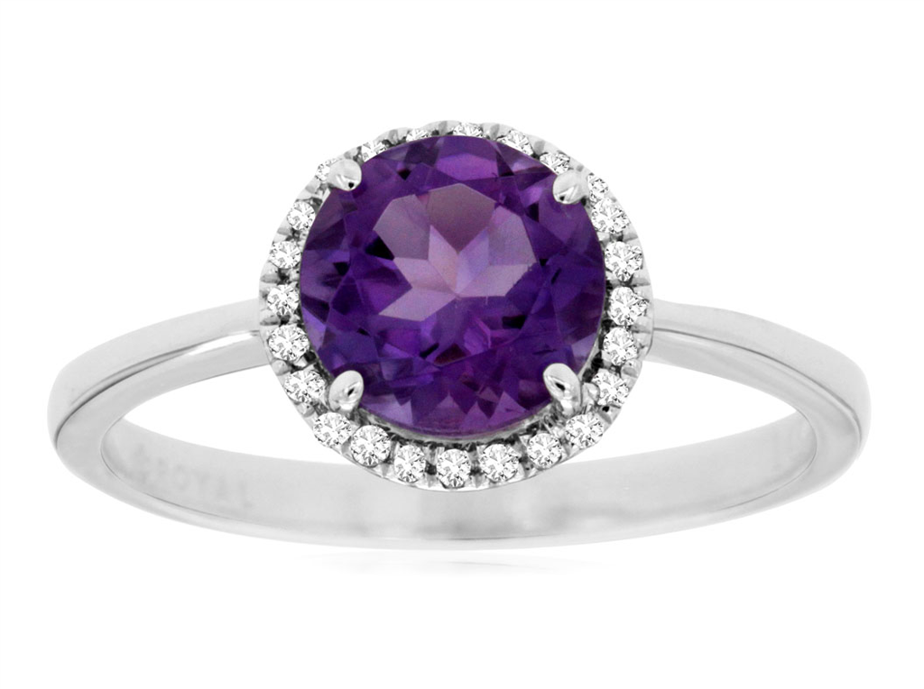 Amethyst and Diamond Ring