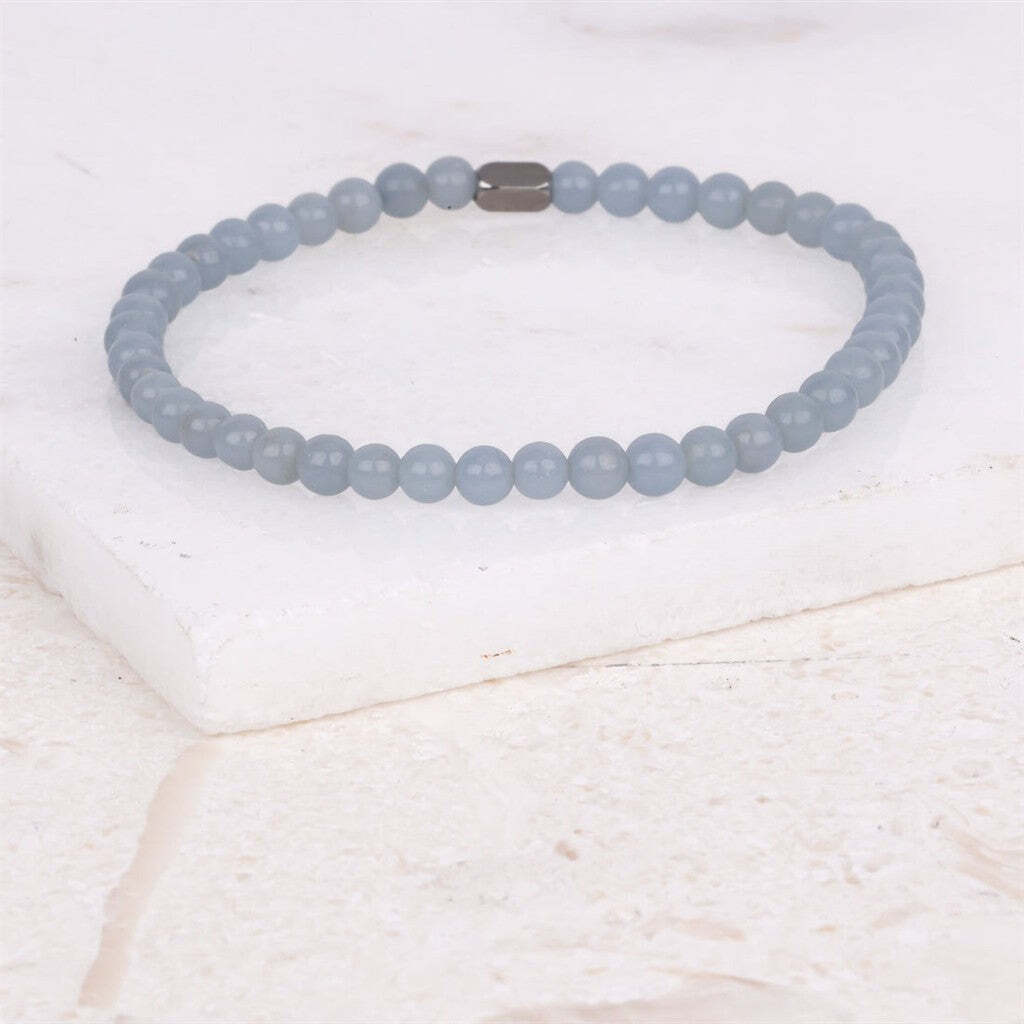 Duplicate Title: Blue Angelite - Accent Bracelet | 48.95 | Blue Angelite - Accent Bracelet