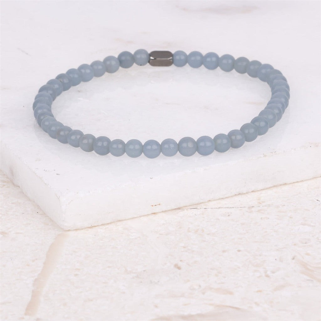 Duplicate Title: Blue Angelite - Accent Bracelet | 48.95 | Blue Angelite - Accent Bracelet