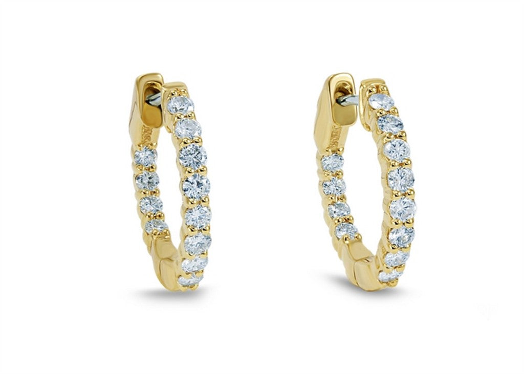Diamond Huggie Earrings