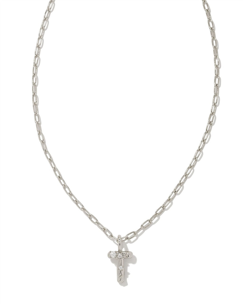 Kendra Scott Crystal Letter T Pendant Necklace