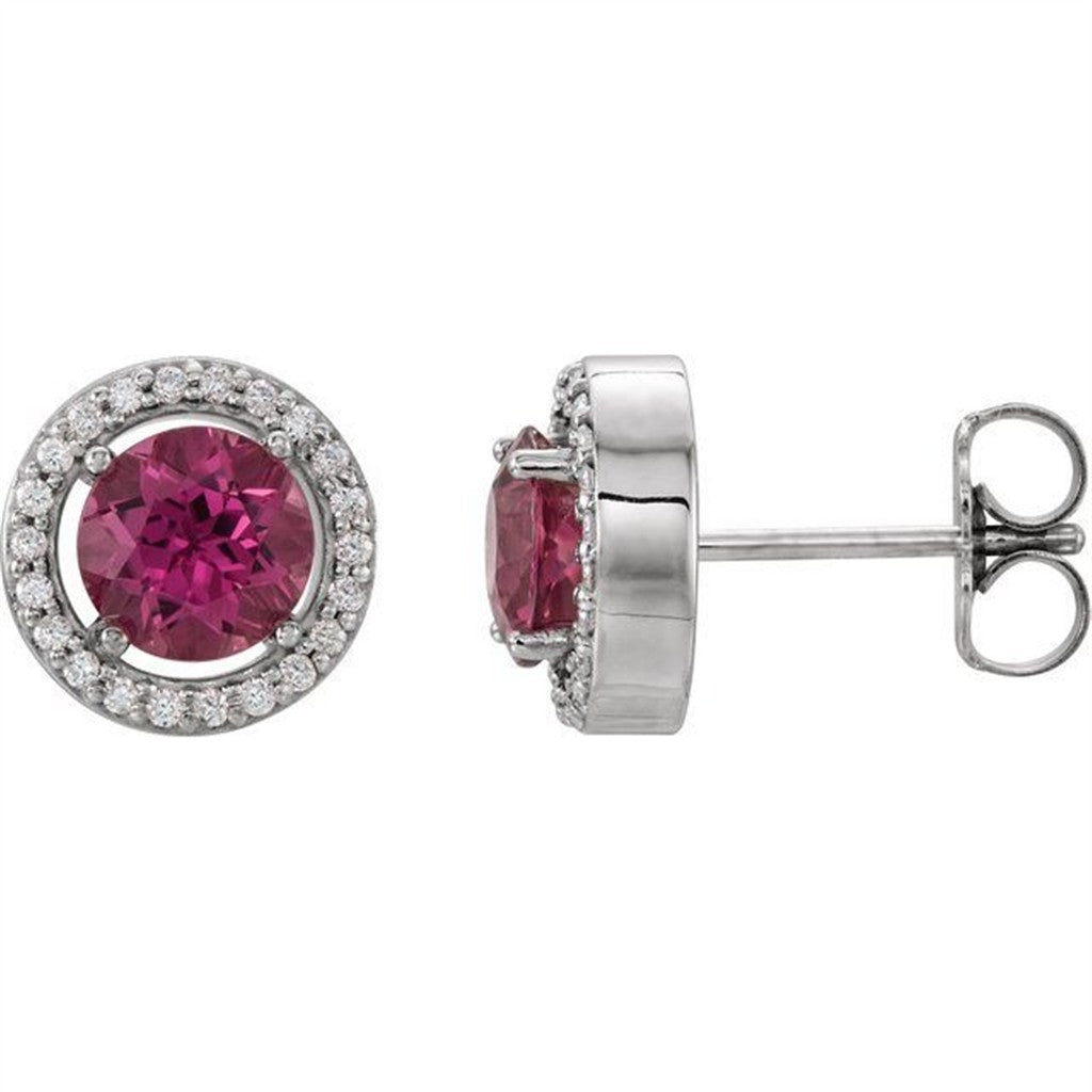 Tourmaline & Diamond Earrings