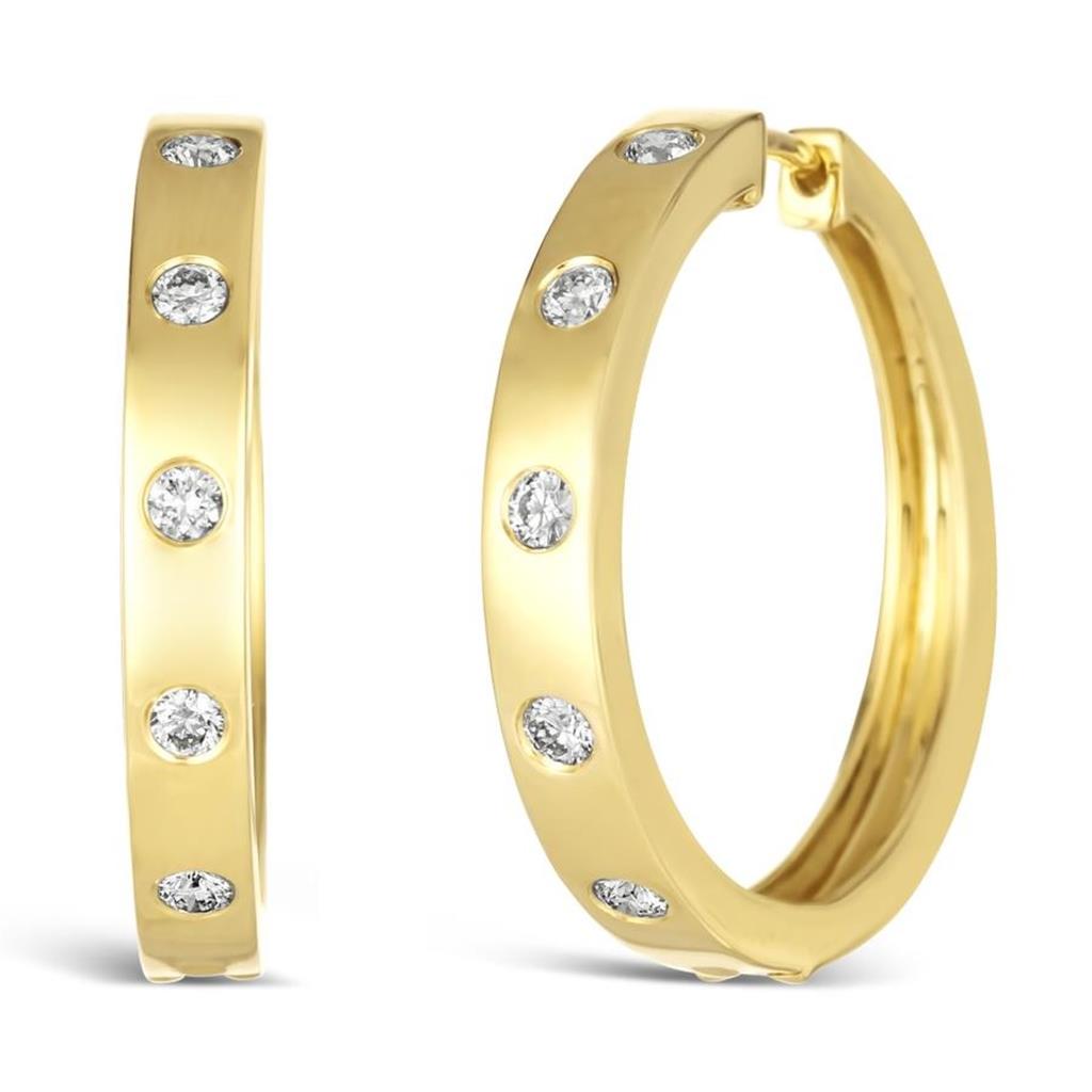 LeVian Diamond Hoop Earrings