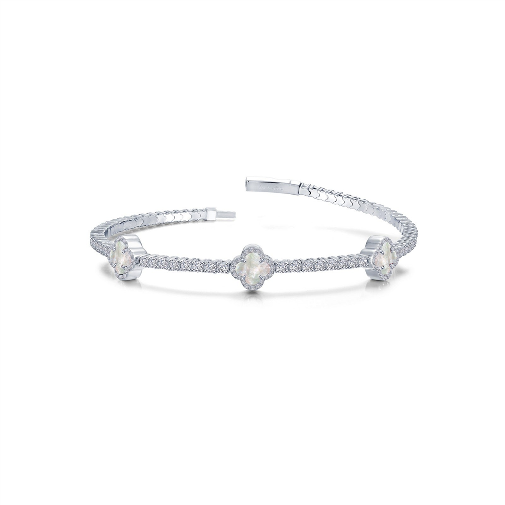 Freshwater MOP Station Flexible Tennis Bangle