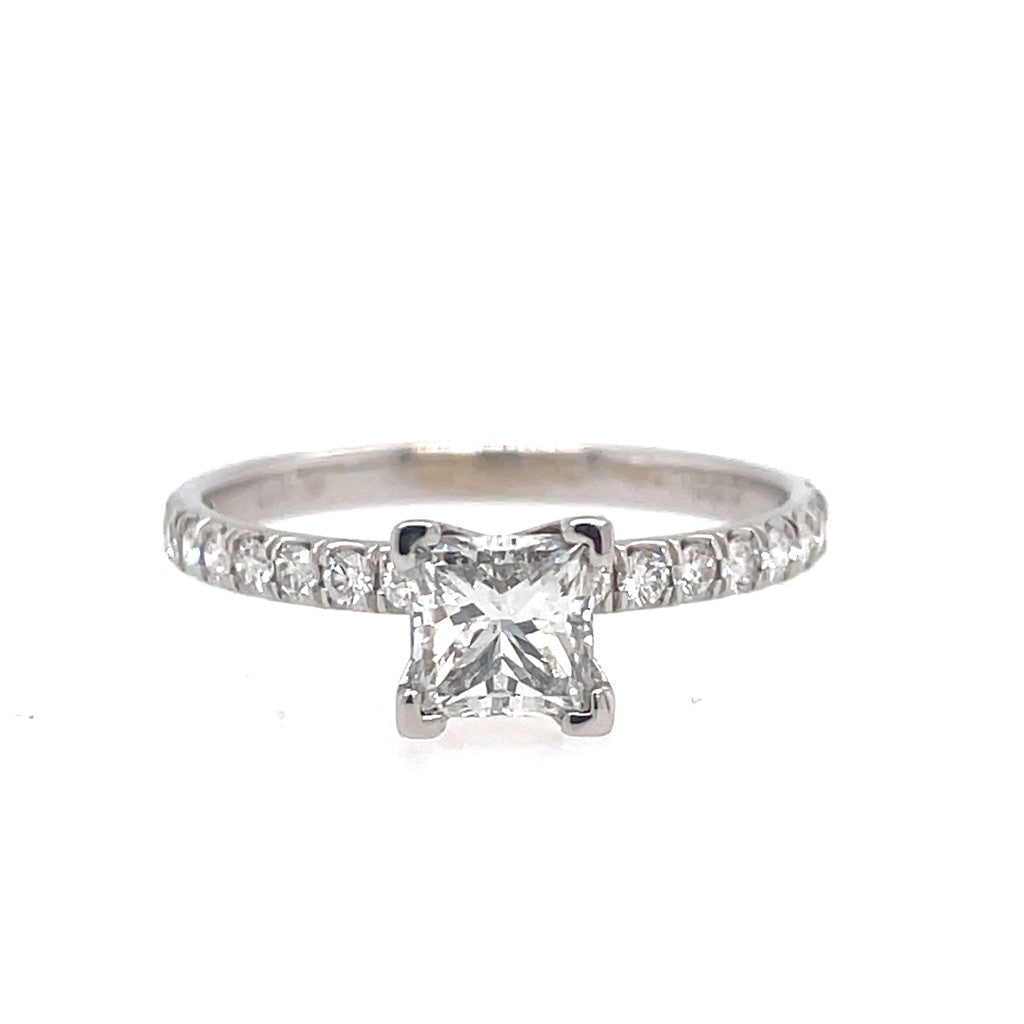 Duplicate Title: 14K White Gold Princess-Cut Diamond Engagement Ring | 5999.00 | 14K White Gold Princess-Cut Diamond Engagement Ring