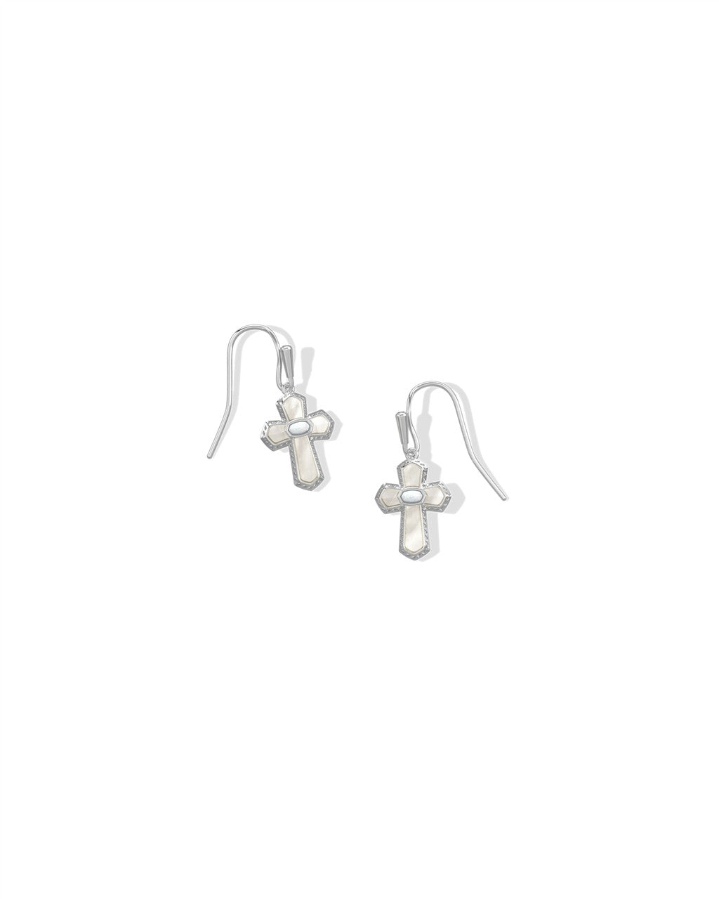 Cross Medallion Drop Earrings