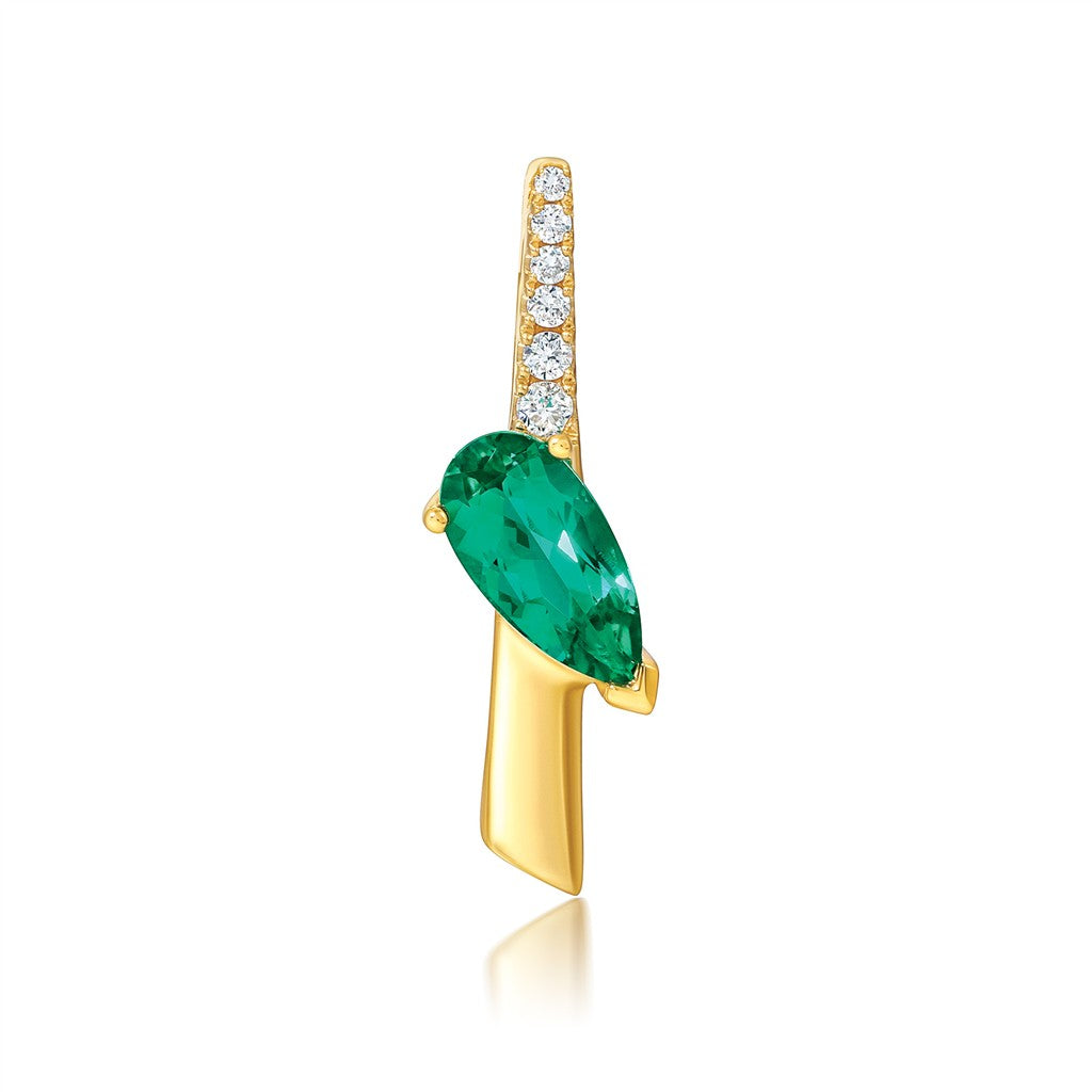 Diamond and Emerald Pendant