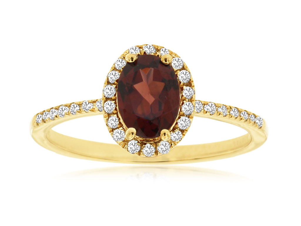 Garnet and Diamond Ring