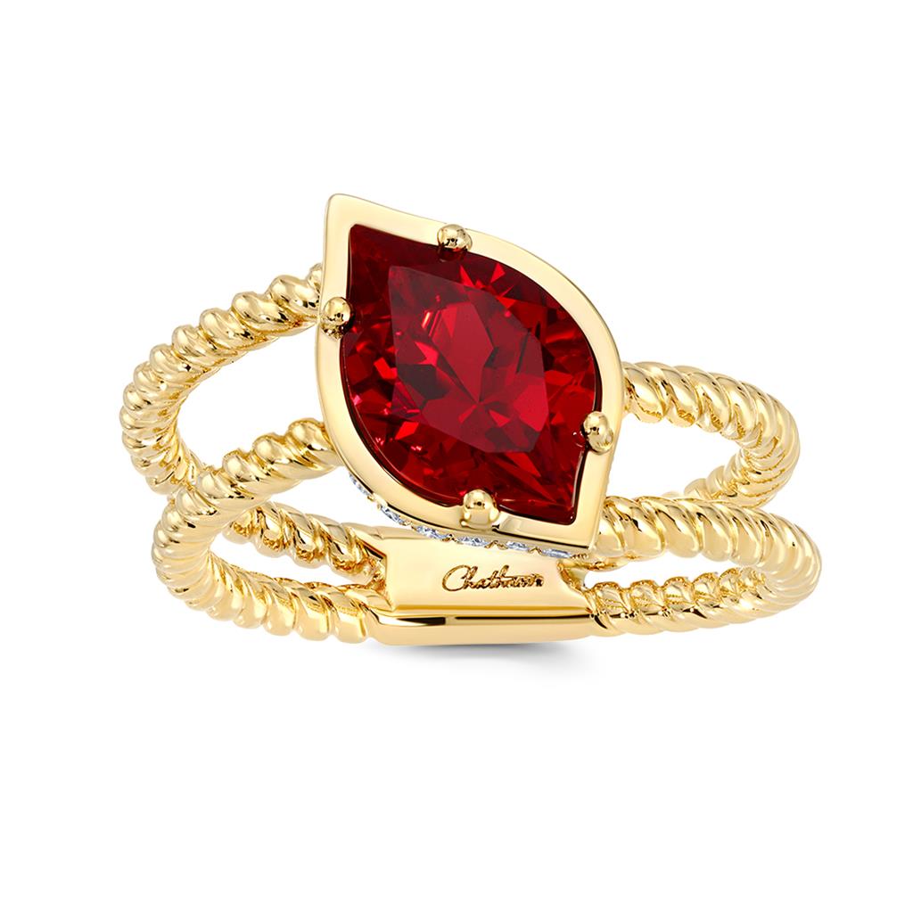 Chatham Ruby & Diamond Ring