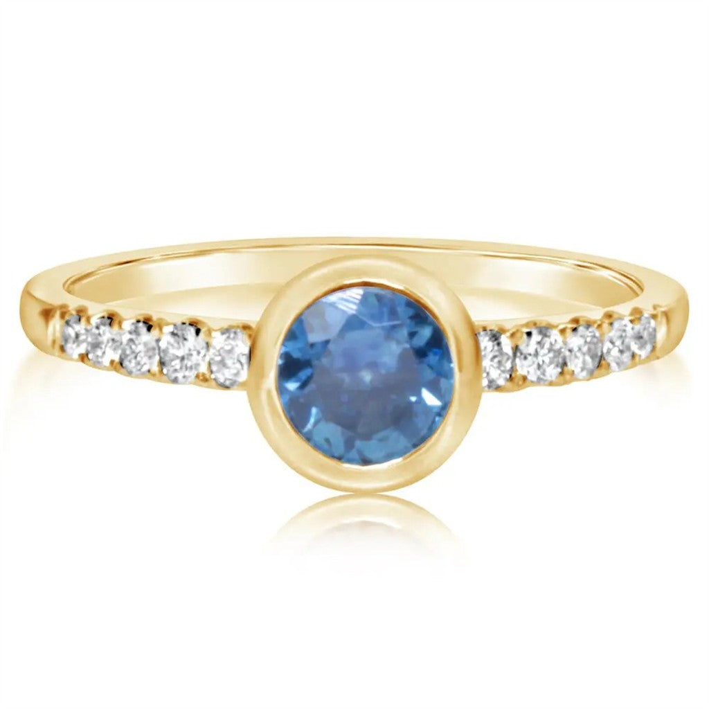 Montana Sapphire and Diamond Ring