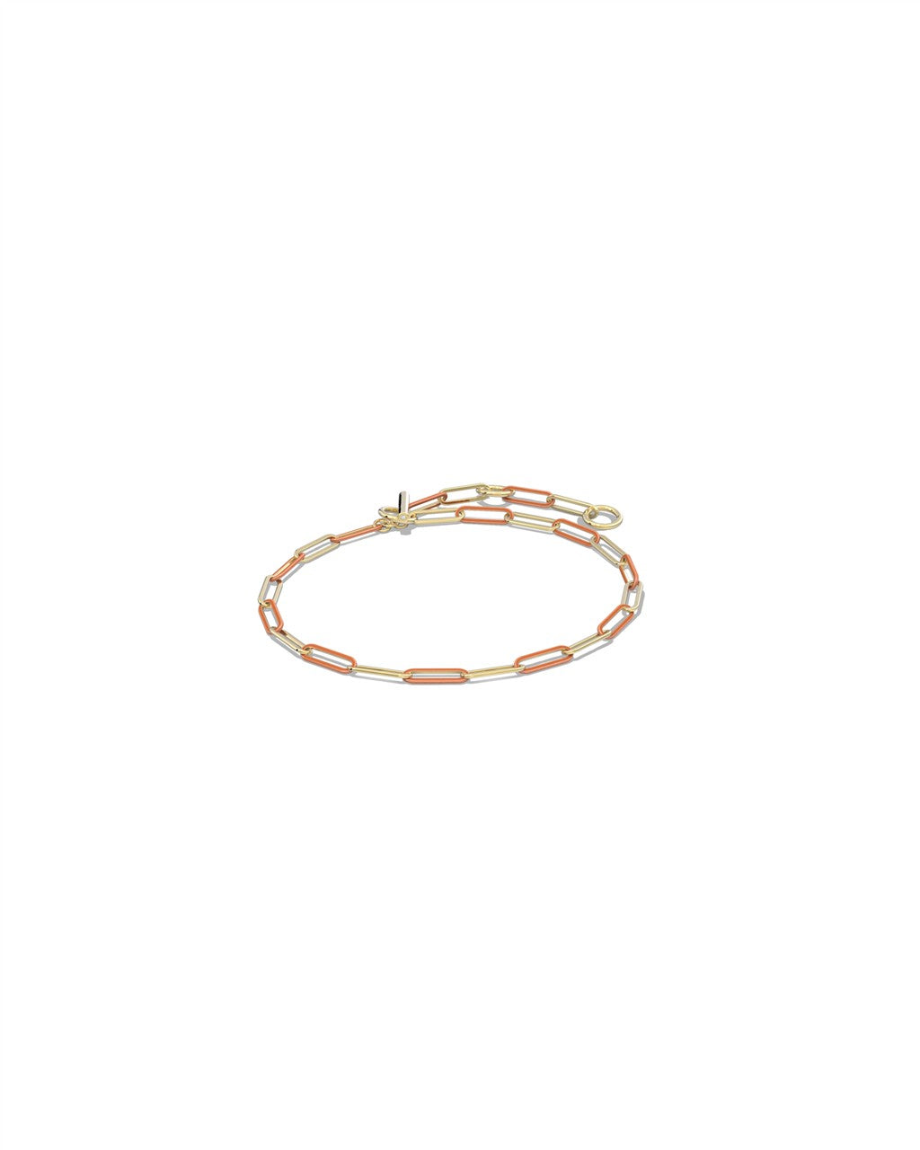 Courtney Enamel Link and Chain Bracelet