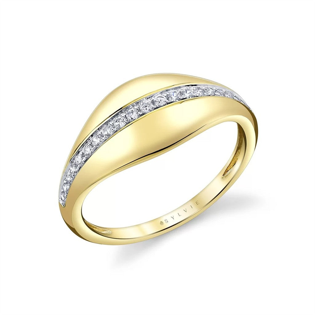 Auravie Two Tone Channel Diamond Ring