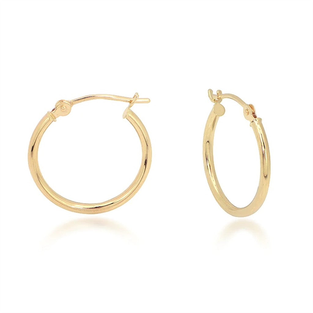 14K Yellow Gold Hoop Earrings