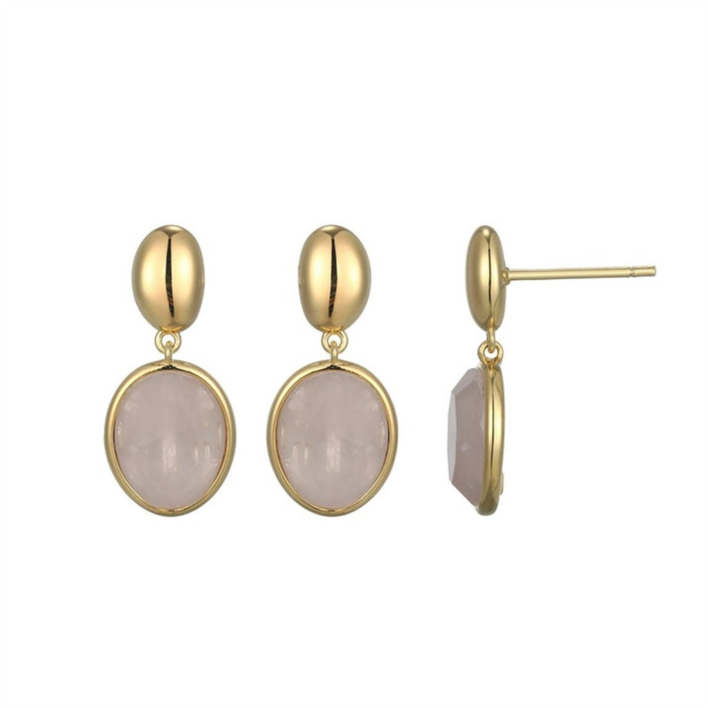 Riviere Rose Quartz Drop Earrings
