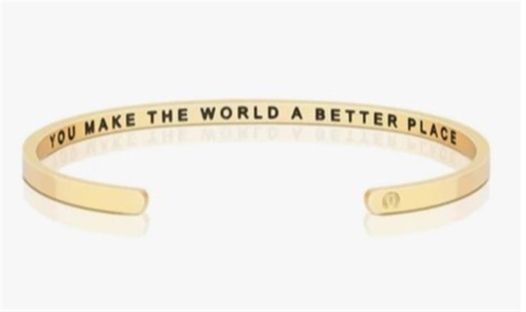 You Make The World A Better Place (within) Bangle Bracelet