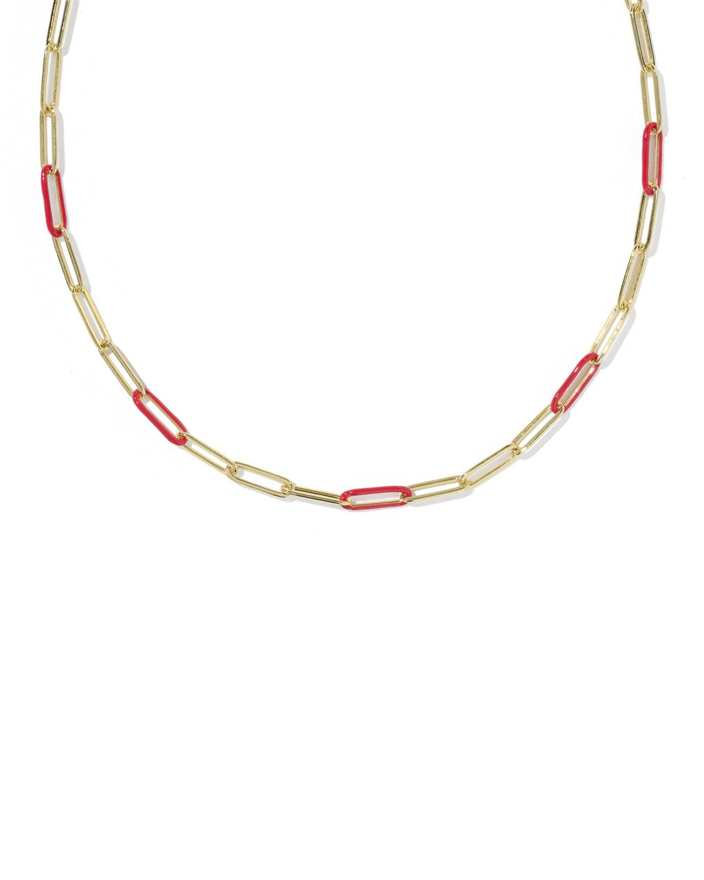 Courtney Enamel Link and Chain Necklace