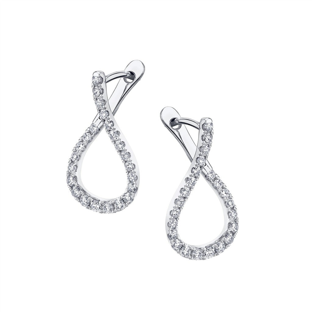 Unique Diamond Hoop Earrings
