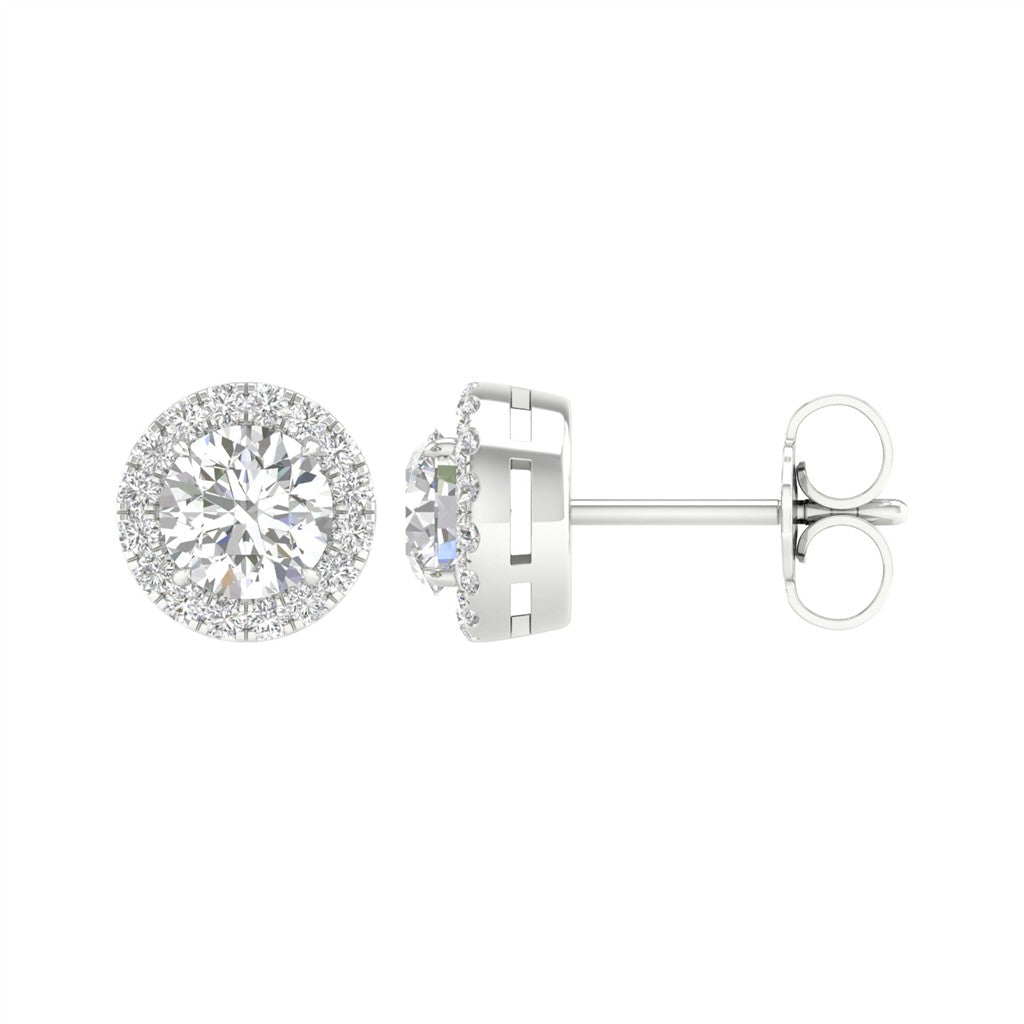 Halo Diamond Studs