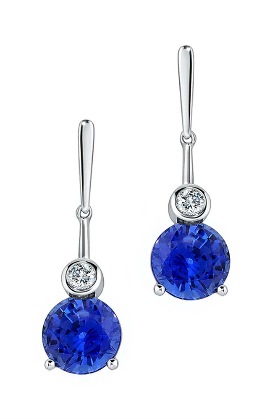 Chatham Blue Sapphire Earrings