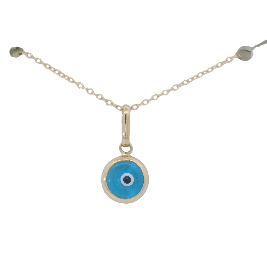 Candela Round Evil Eye Pendant Necklace