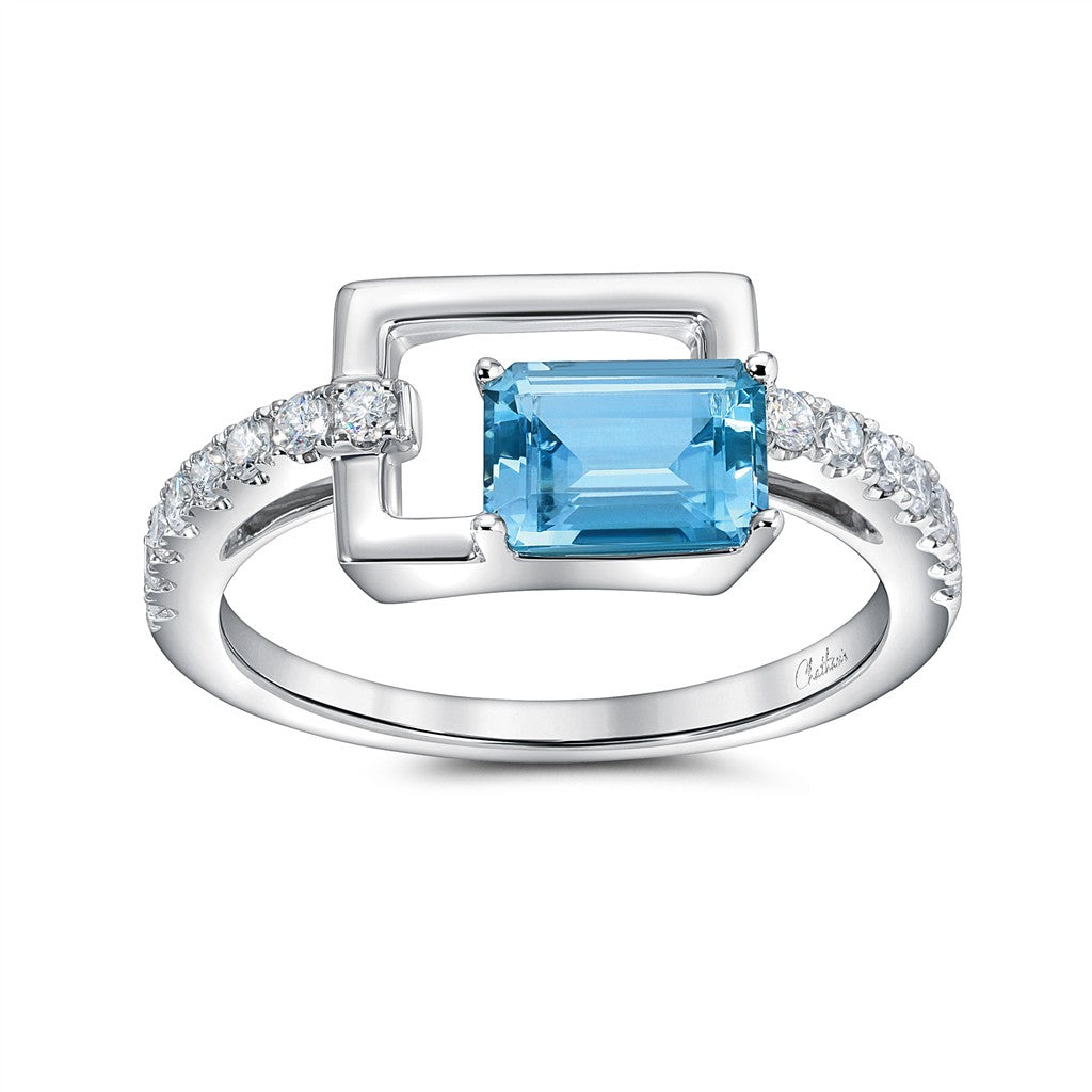 Aqua Blue Spinel Ring