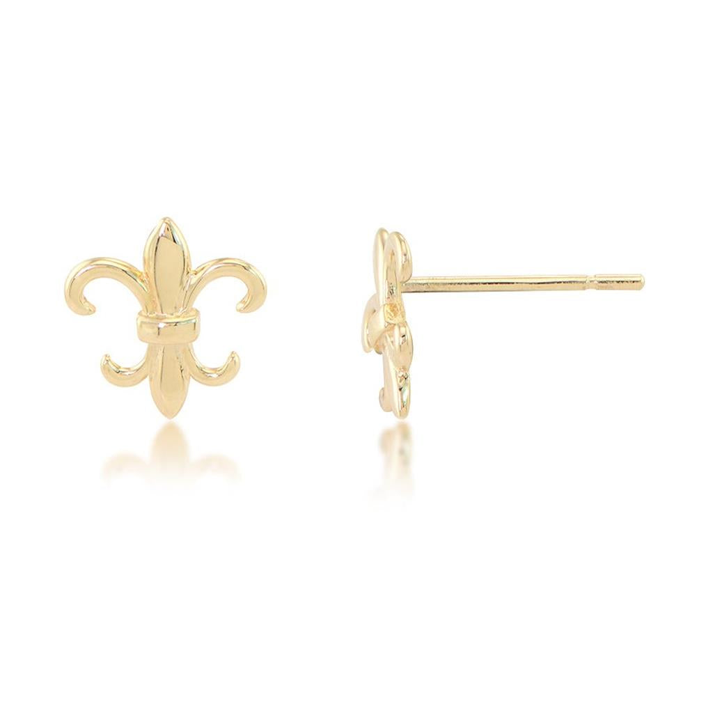 Gold Fleur-de-lis  Earrings