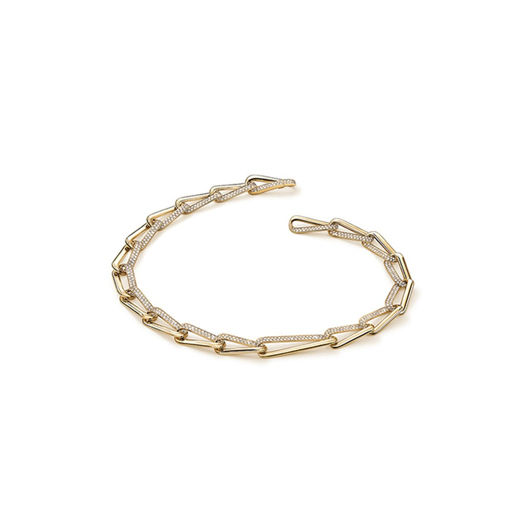 INSIDE/OUT Elongated Diamond Link Necklace