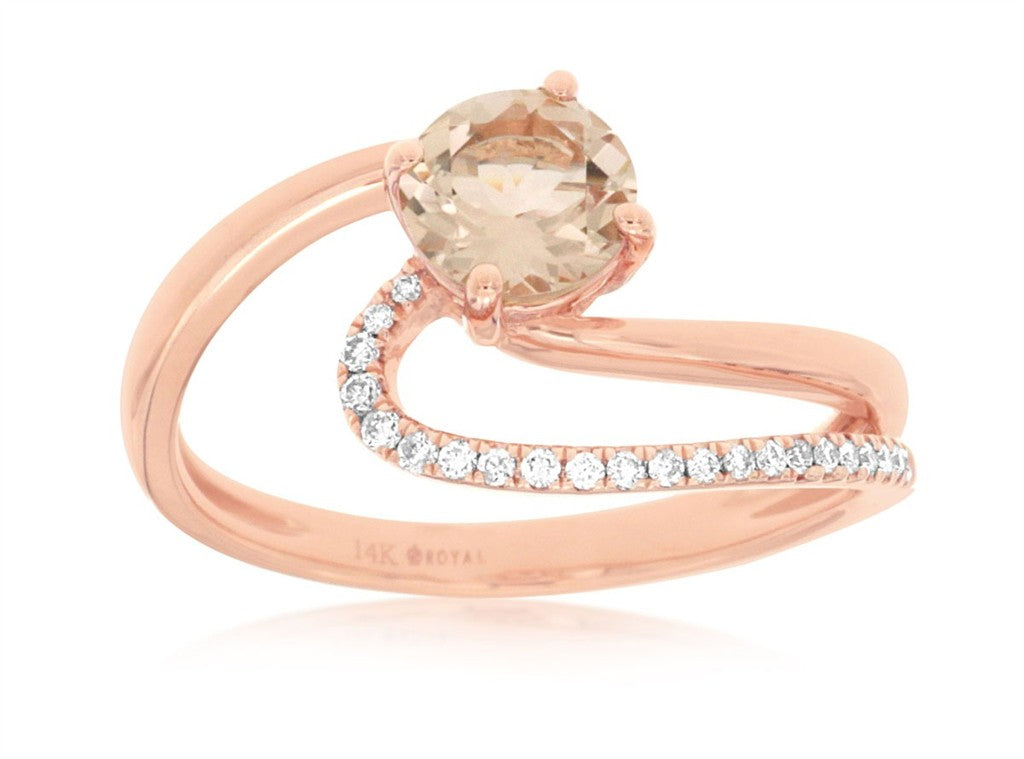 Morganite & Diamond Ring