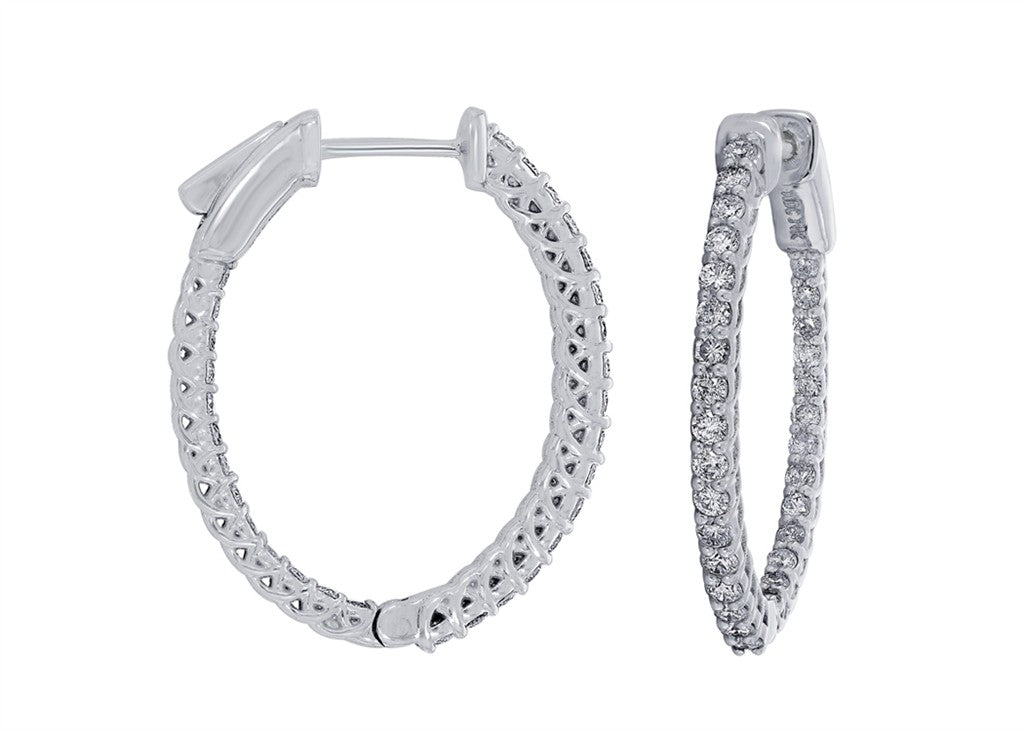 Diamond Hoop Earrings