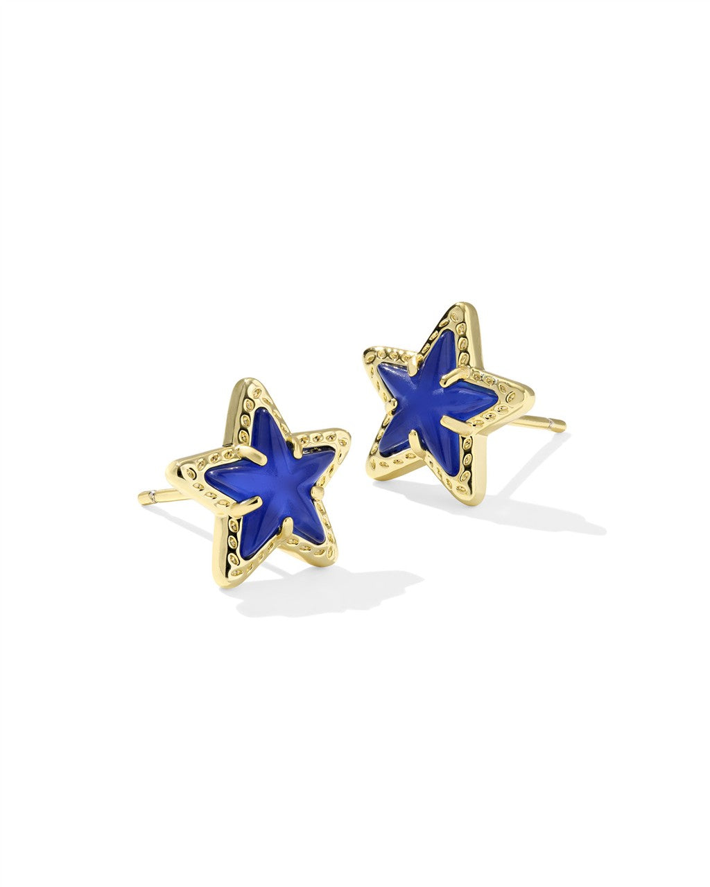 CASSIDY STUD EARRINGS GOLD COBALT ILLUSION