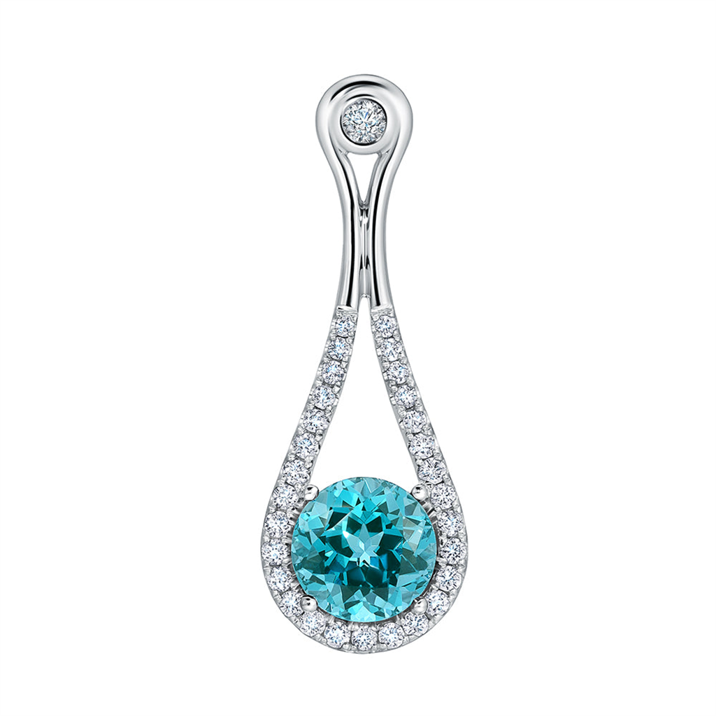 Chatham Paraiba Colored Spinel Pendant