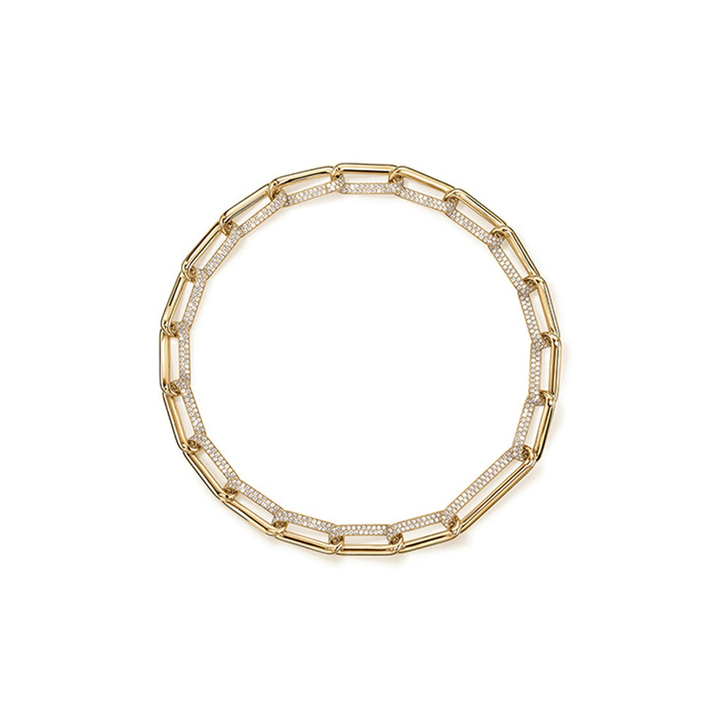 INSIDE/OUT Elongated Diamond Link Necklace