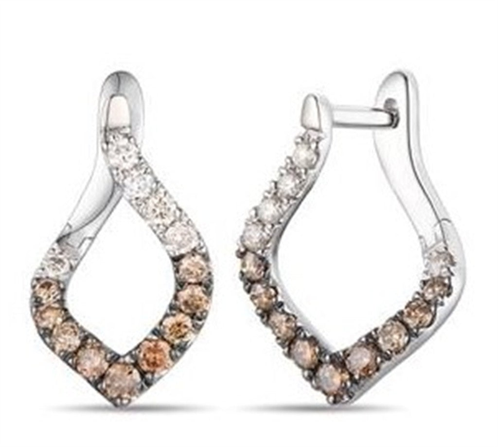 Chocolate Ombre Diamond Earrings