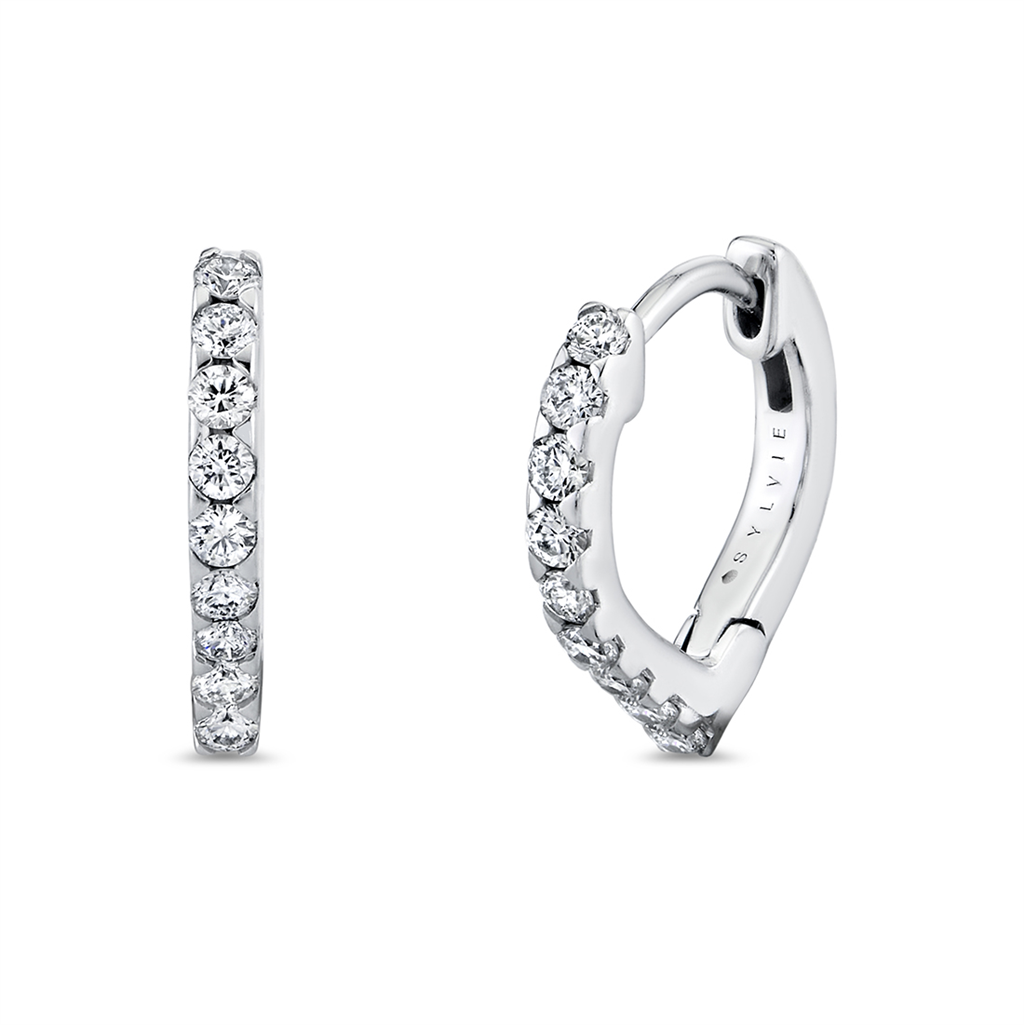 Shell Héritage Diamond Hoop Earrings