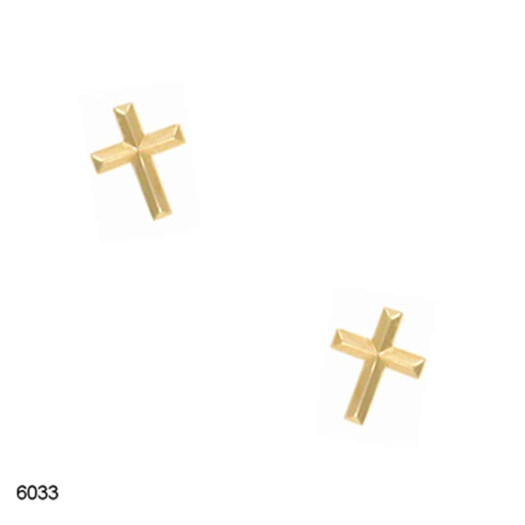 Gold Cross Earrings