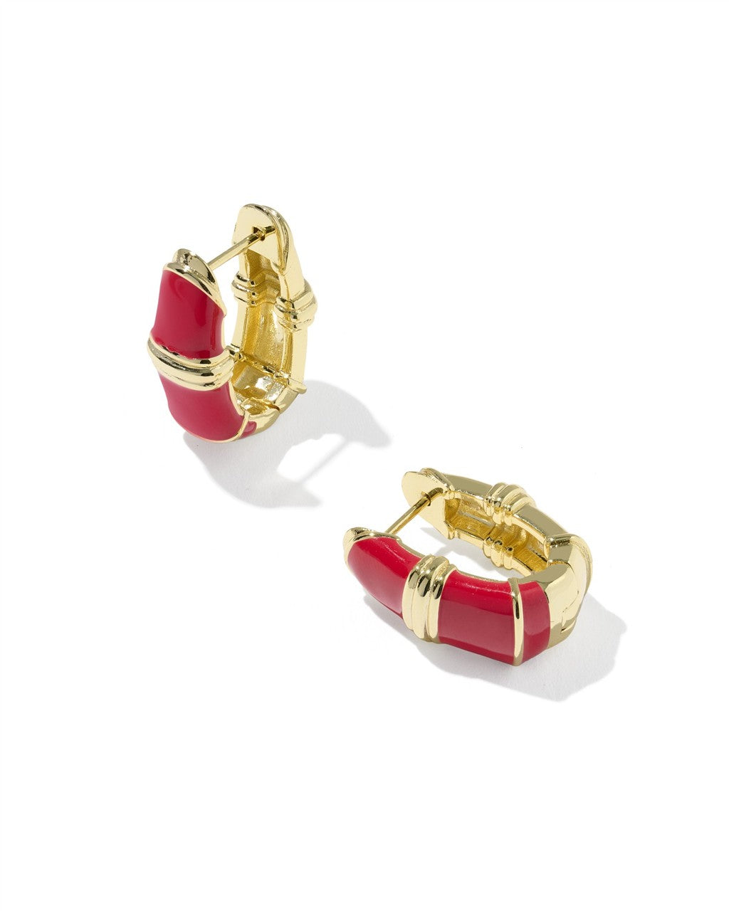 Courtney Enamel Huggie Earrings