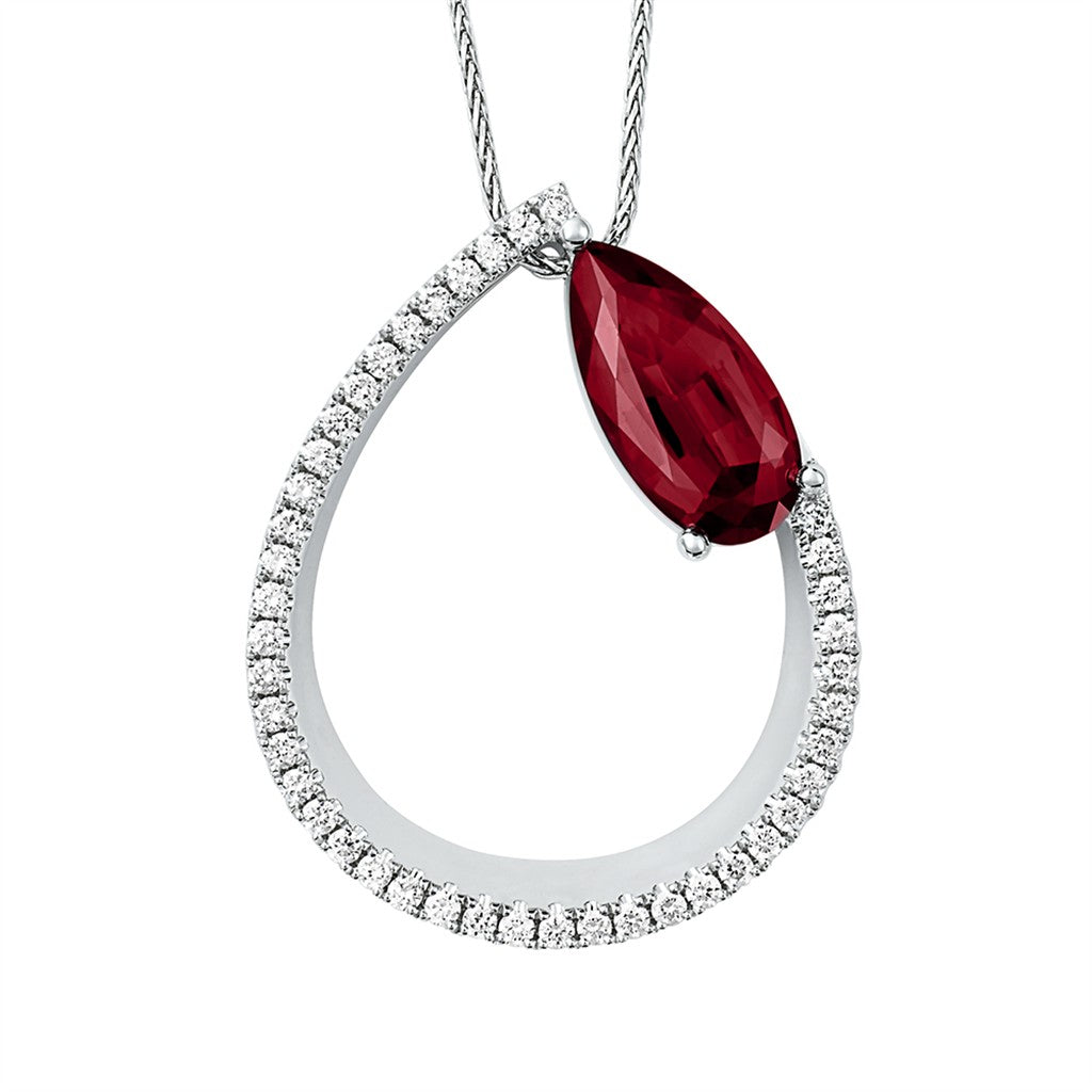 Chatham Ruby & Diamond Pendant