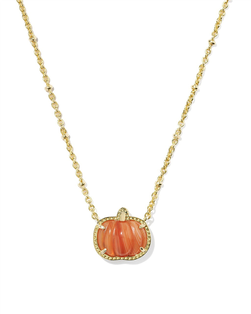 Pumpkin Short Pendant Necklace