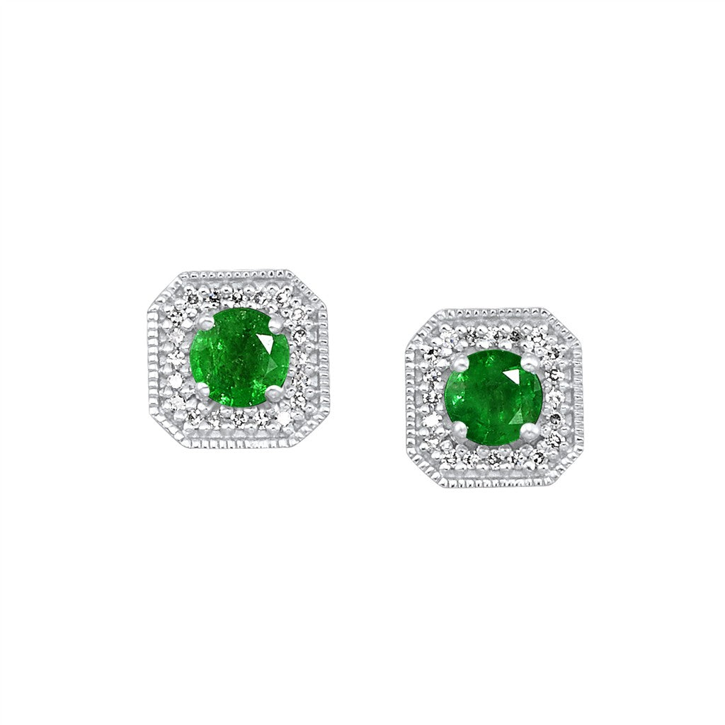 Emerald & Diamond Earrings