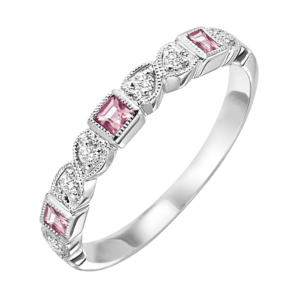 Pink Tourmaline & Diamond Ring