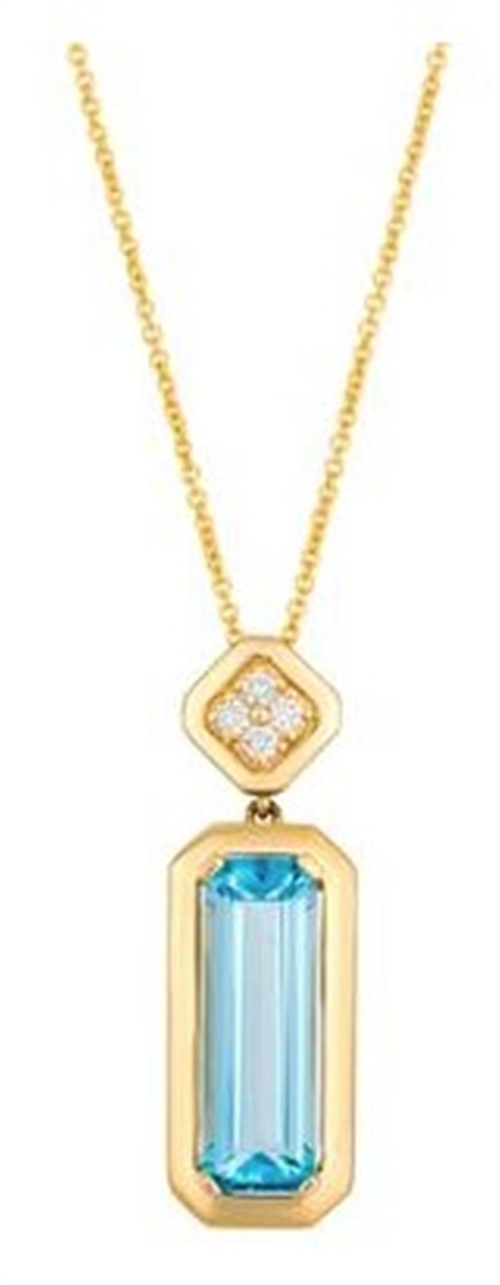 Topaz and Diamond Necklace