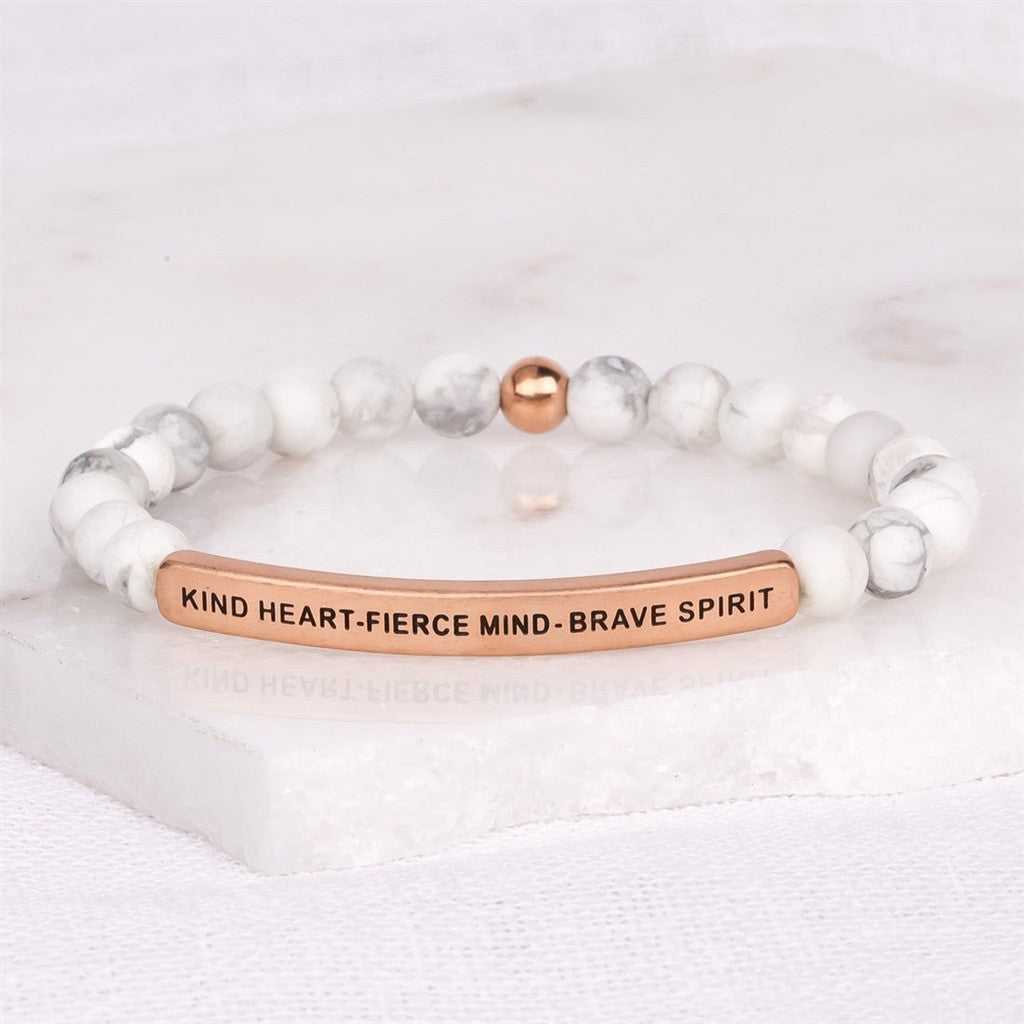 Kind Heart - Fierce Mind - Brave Spirit Bracelet