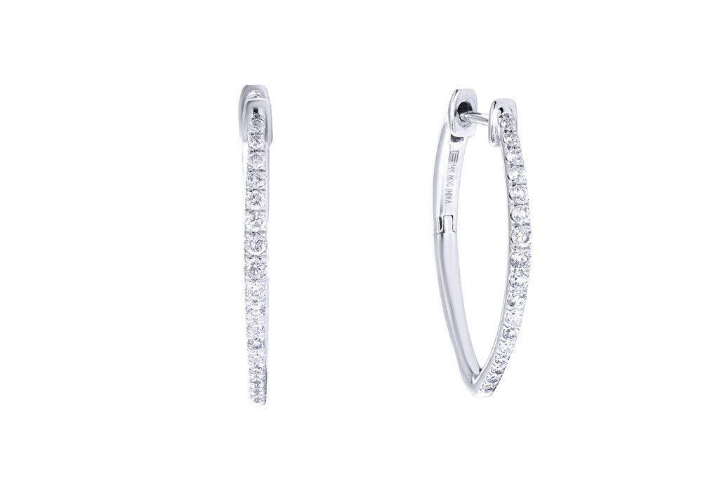 Diamond Hoop Earrings