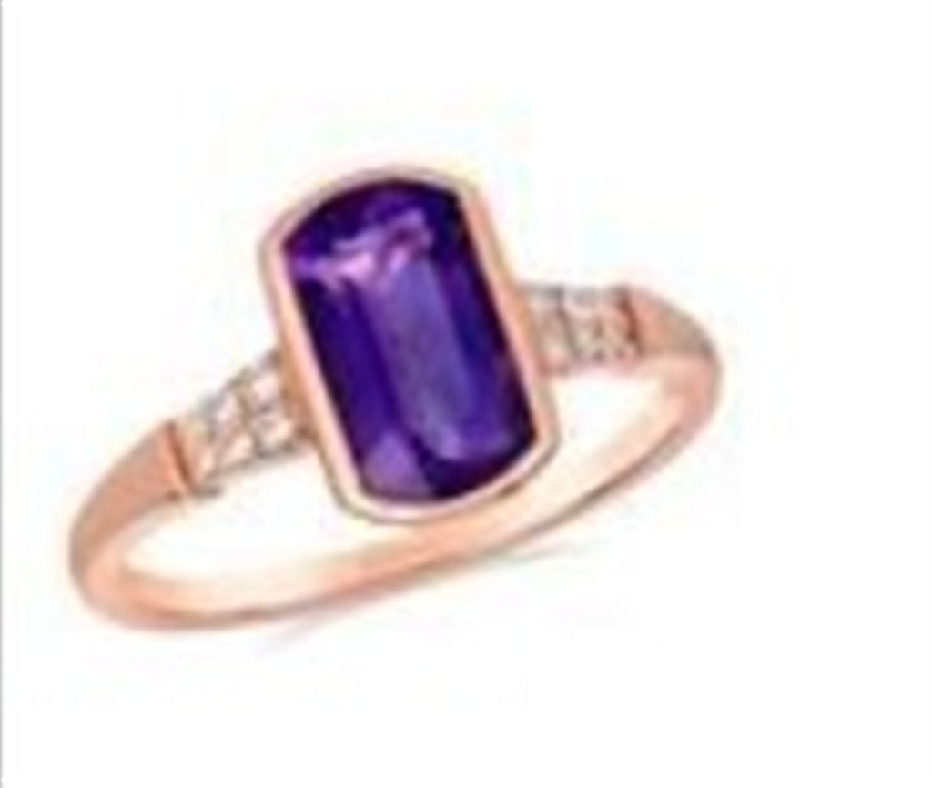 Amethyst and Diamond Ring