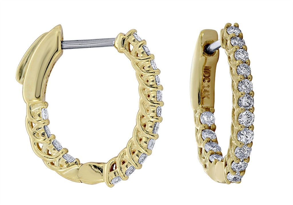 Diamond Huggie Earrings